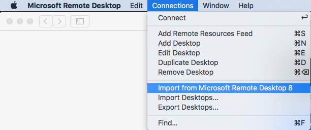 change port in microsoft rdp app for mac